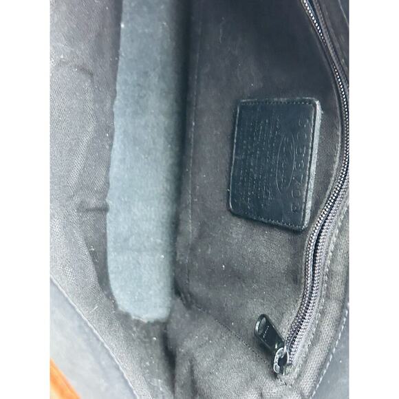 Vintage Brighton Black Leather Caroline Bucket Bag Purse Hearts Brown Croc Tote - Picture 16 of 16